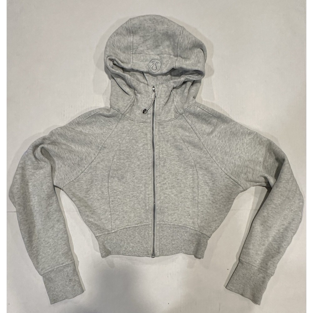 Lululemon Sweatshirt Hoodie Full Zip Cropped Gray Size XXS